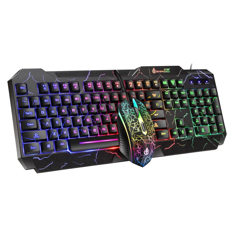 Gaming Keyboard Set Gaming Mouse RGB LED Backlit Gamer Keyboards USB Wired Keyboard for Game PC Laptop Computer Teclado Gamer