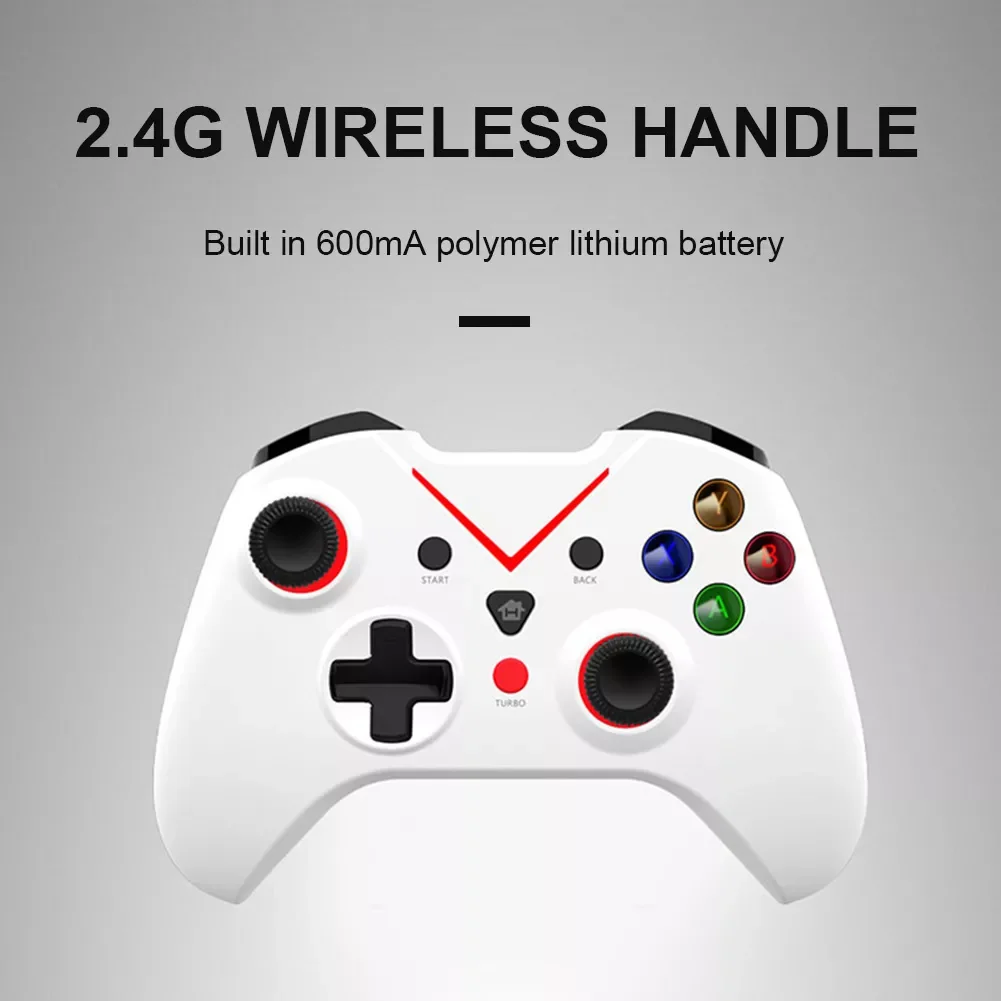 

NEW2023 2.4G Gamepad Dual Vibration Wireless Gamepad Six Axis with Turbo Function Gaming Accessories for Xbox One Windows 10/8/
