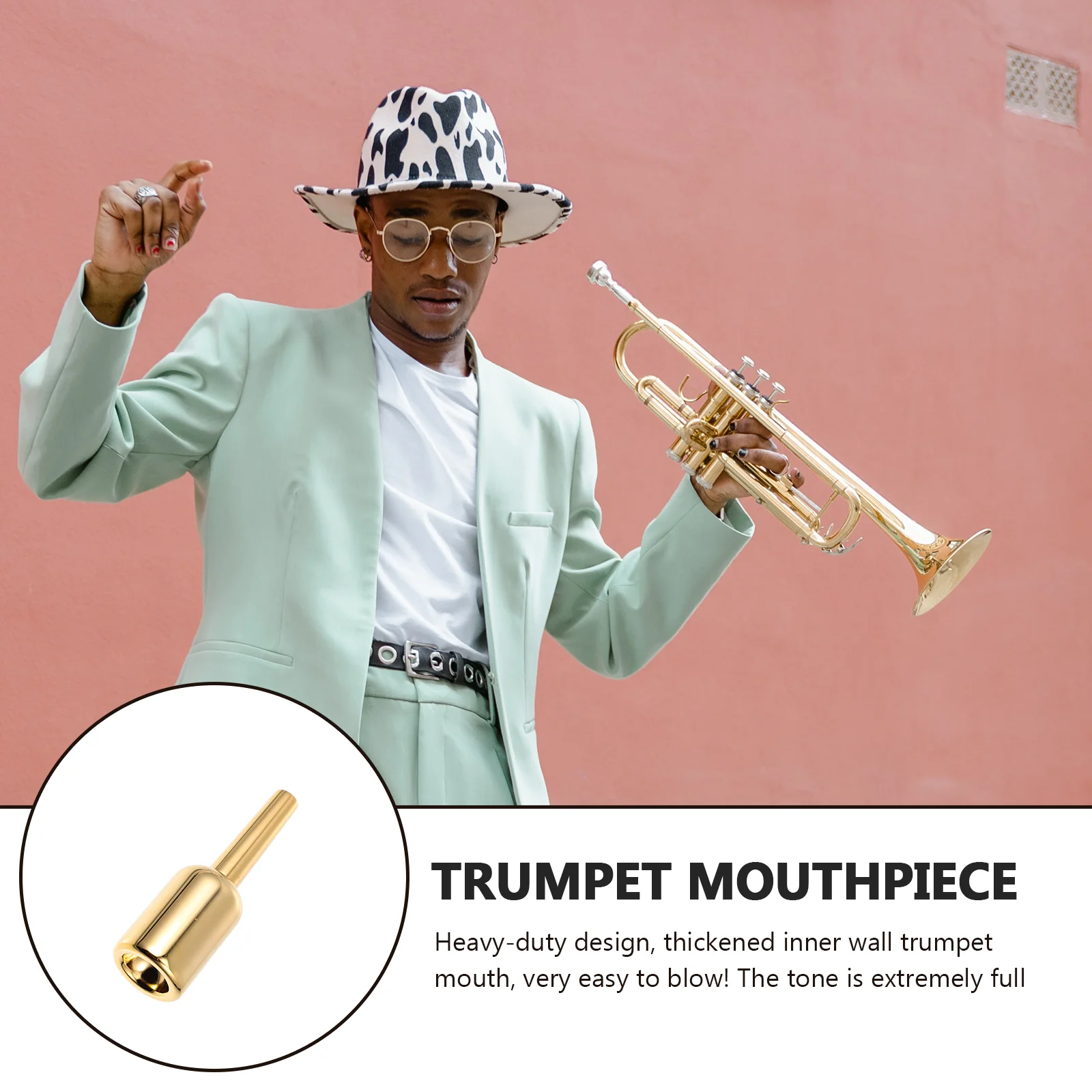 

Trumpet Mouthpiece Part Mouth Accessories Instrument 7C 5C Gilded British Brass Mouthpieces Trumpt Replacemet Case Portable