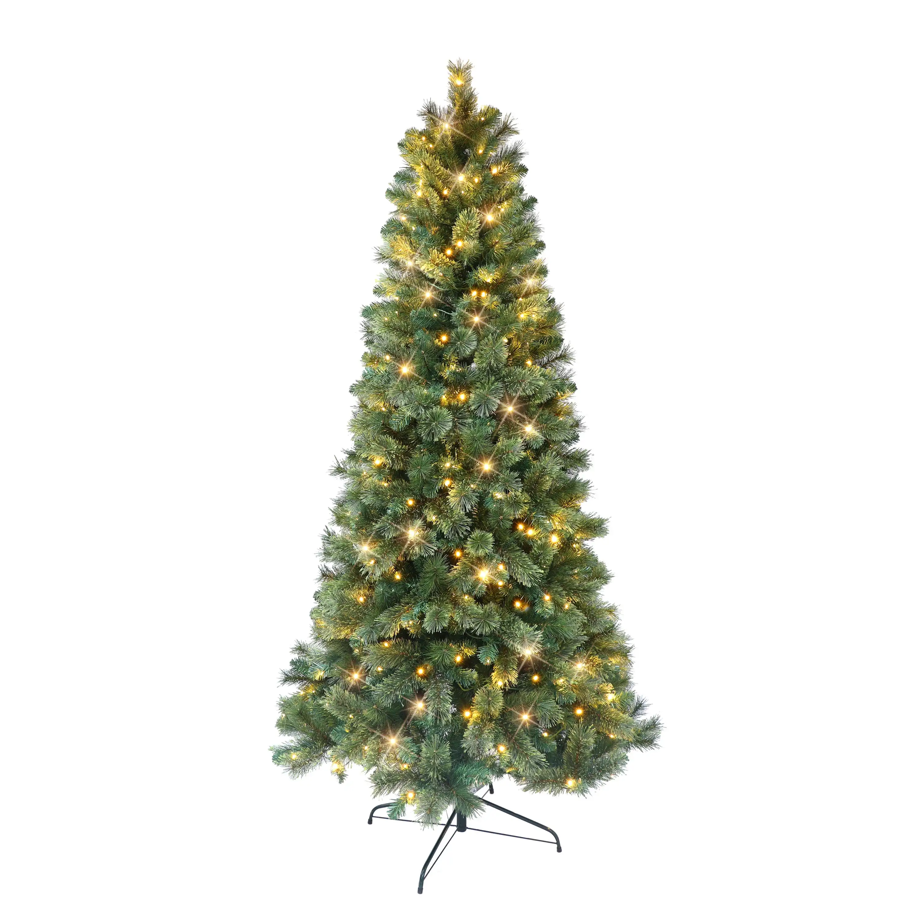 

6 ft Pre-Lit Montana Pine Tree 669 Tips 250 Color-Select LED Lights On/Off Foot Pedal