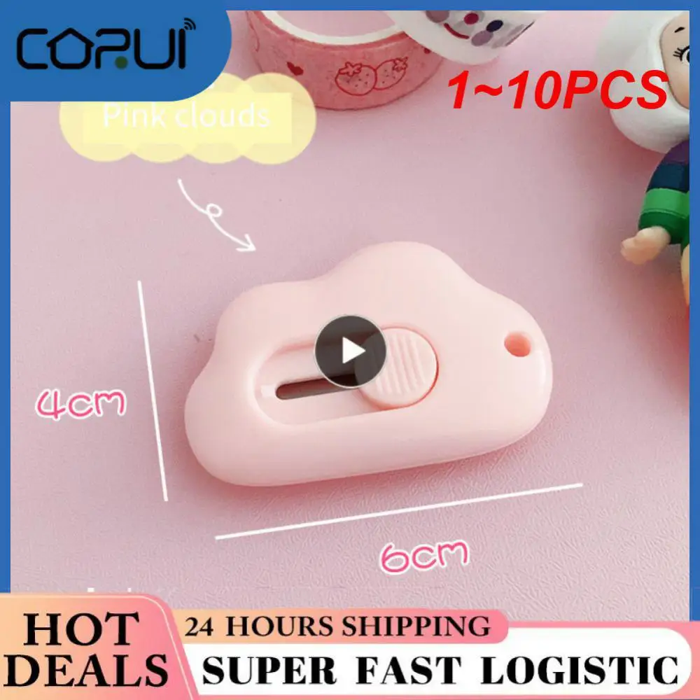 

1~10PCS Cute Rabbit Cloud Color Mini Portable Utility Knife Paper Cutter Cutting Paper Razor Blade Office Stationery Cutting