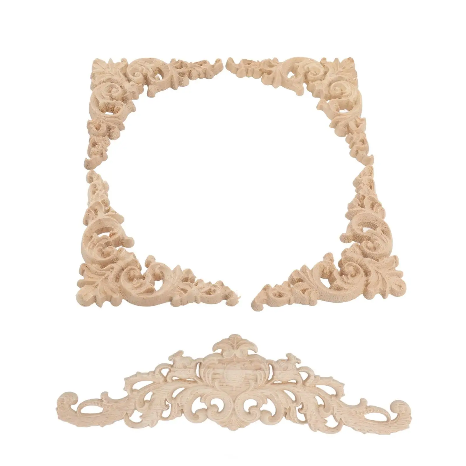 Неокрашенная деревянная аппликация - декоративные акценты в европейском стиле