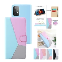 phone case on for galaxy a23 a13 a53 a33 a22 a52 a32 a72 a42 a12 a51 a71 a41 a31 a11 a21s f41 m31 splicing wallet leather cover