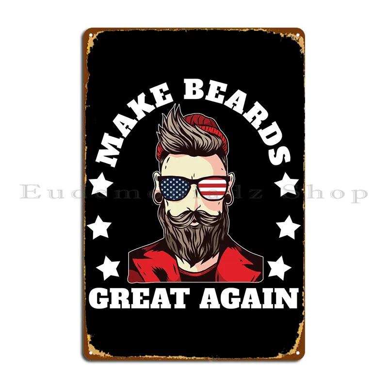 

Full Beard Bearded Metal Plaque Cinema Living Room Customize Garage Painting Tin Sign Poster