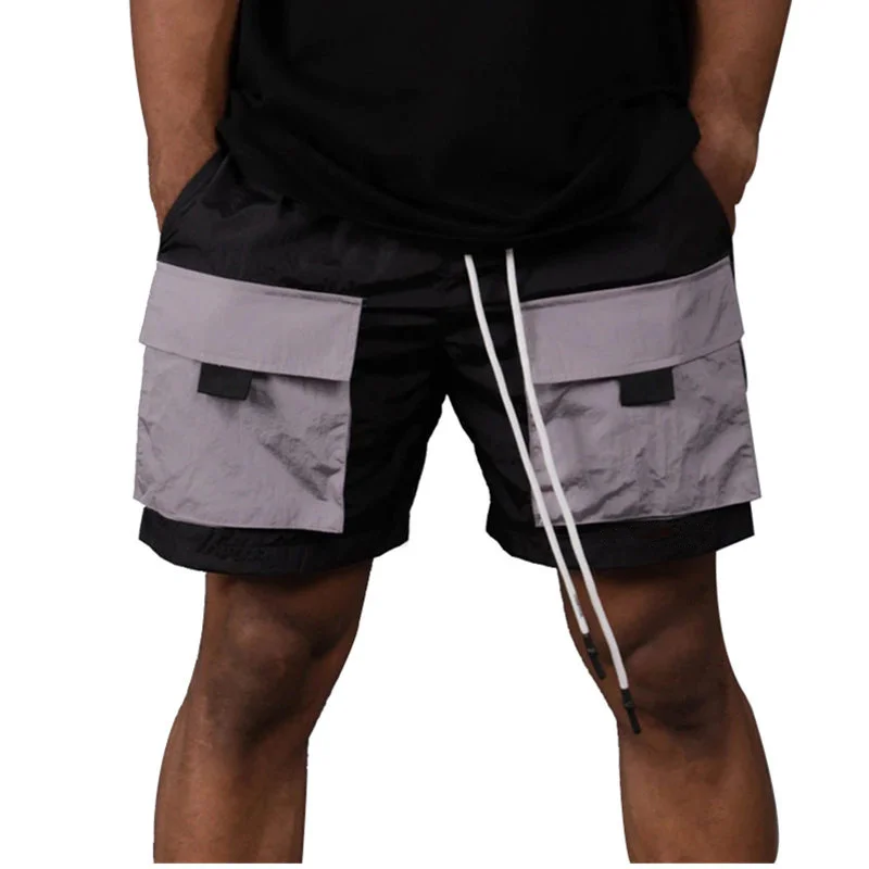 New Summer Cargo Shorts Men's Three-dimensional pockets fashion men Short Pants Polyester quick-drying Breathable man short