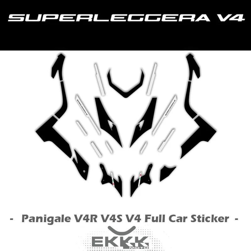 

For Ducati Panigale V4 V4S V4R Superleggera V4 Motorcycle Whole Car Sticker Decals Hollow Cut LOGO Full Car Decals Sticker
