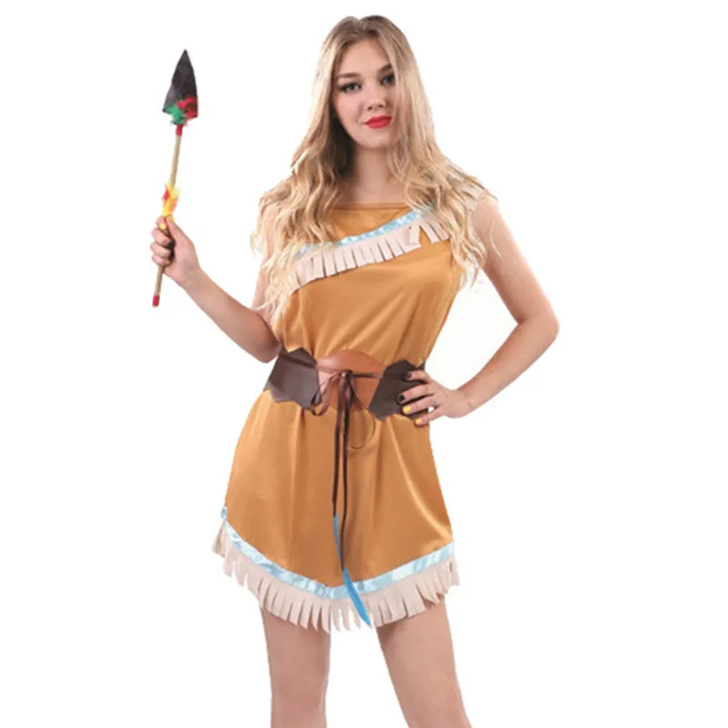 Женский костюм охотника воина женский на Хэллоуин индийский традиционный