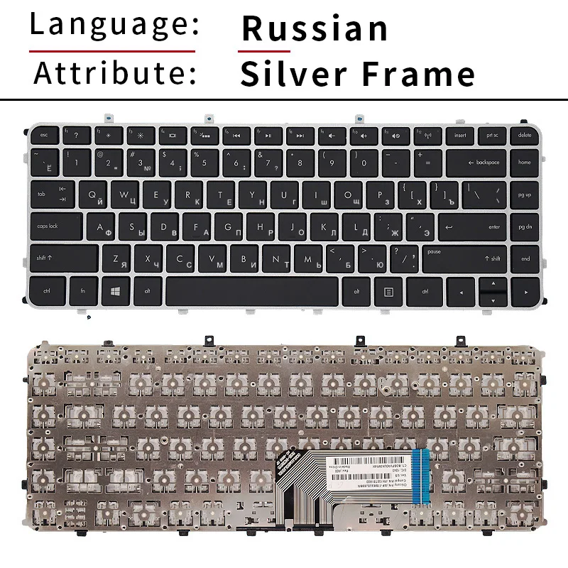 Фото Новая американская русская клавиатура для ноутбуков HP ENVY Sleekbook 4-1000, 6-1000, ENVY4, ENVY6, 1005, 1024, 1236tx, 1015, 1214TX, TPN-C102, TPN-C103 №5