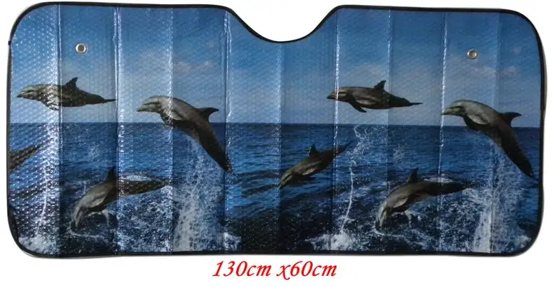 Dolphins Car window sun shade , to keep your car cool in the summer while parked. protects interior from UV Rays