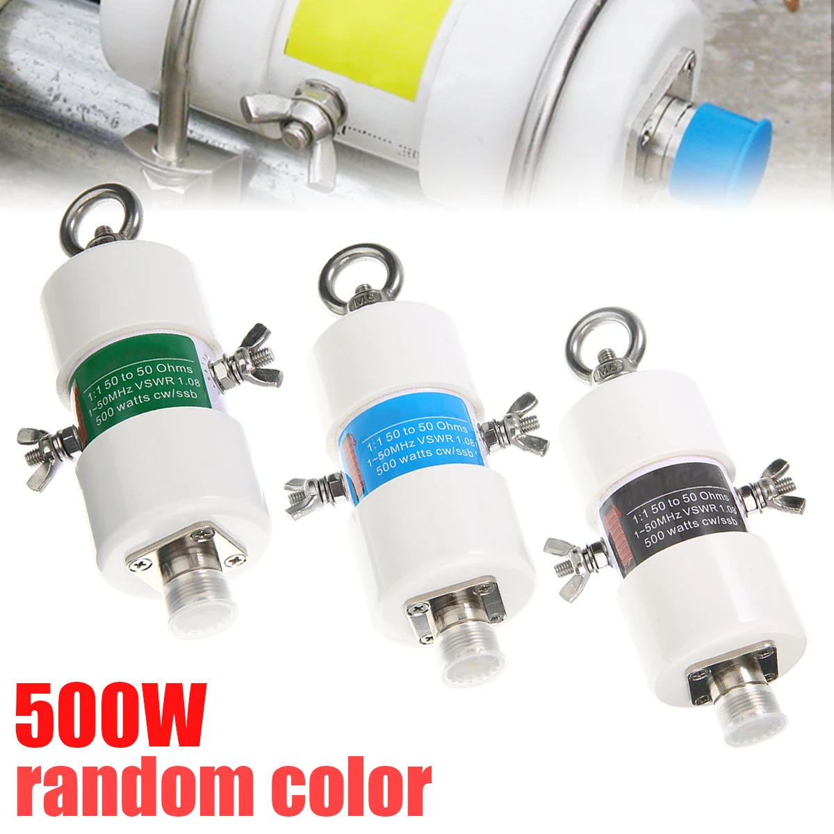 1 шт. прочный 160 м-6 м полосы 8-50 МГц 500 Вт Водонепроницаемый HF Balun 1:1 Универсальный