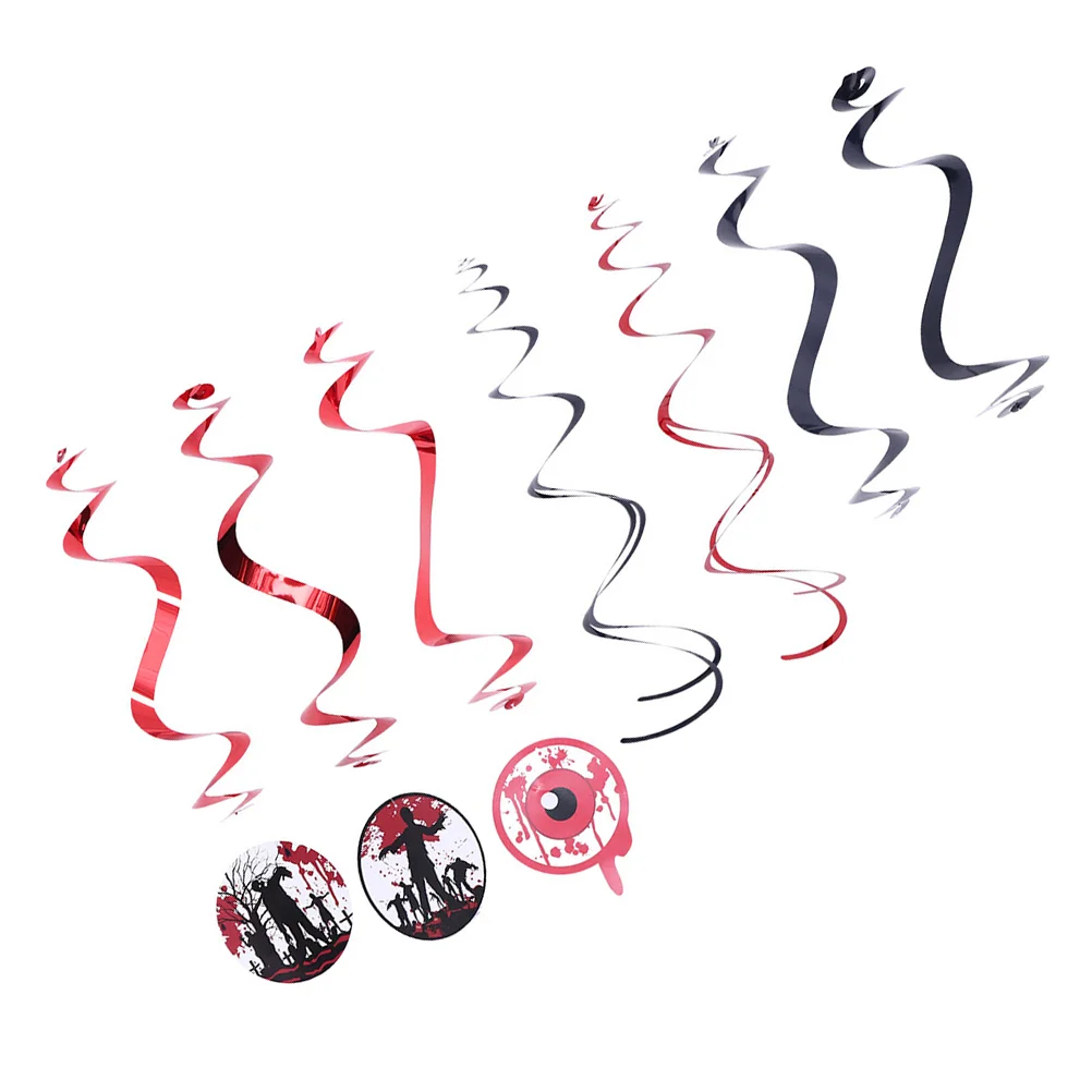 

Hanging Swirl Ceiling Decorationhaunted Housechandelier Wall Set Creepy Supplies Swirlsdecorations Banner