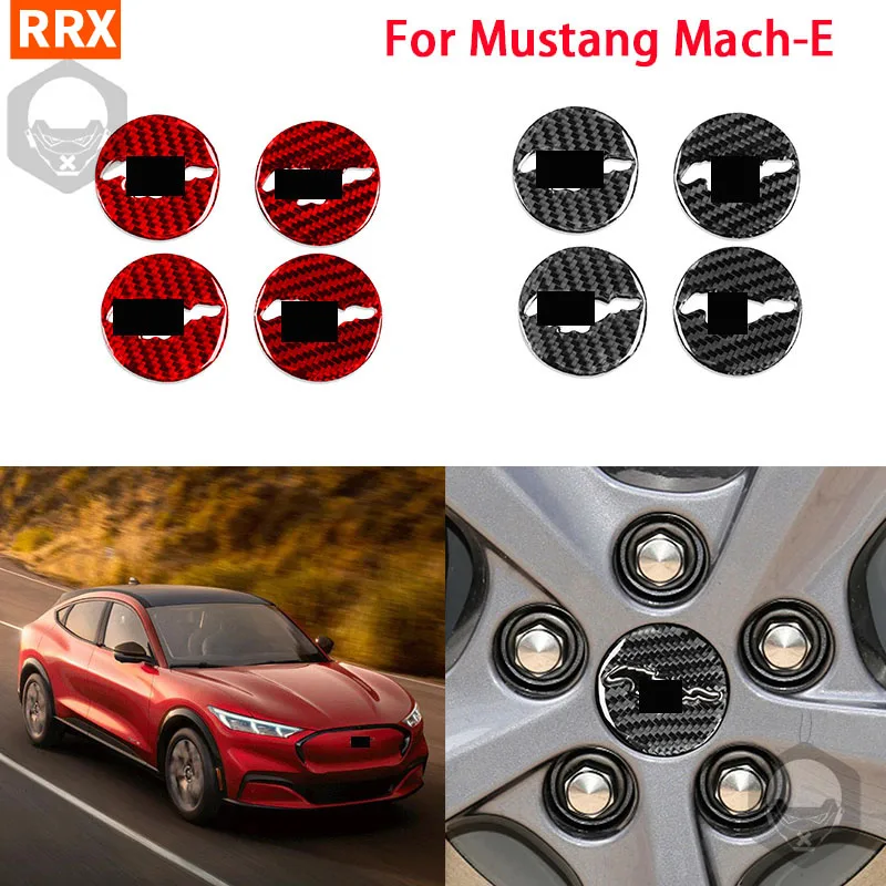 

4 шт., декоративные наклейки из углеродного волокна для Ford Mustang Mach-E Mach E 2021 2022