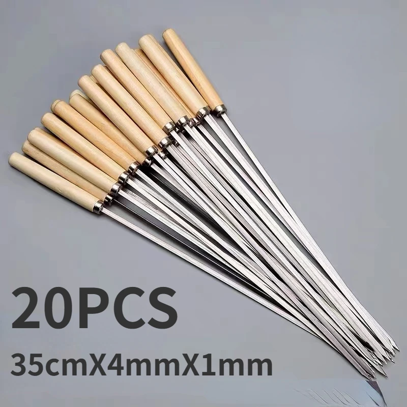 

【50pcs】Baking Stick Set 14-inch Flat Twisted 16 Stainless Steel Barbecue Bbq Accessories Kitchen все для кухни