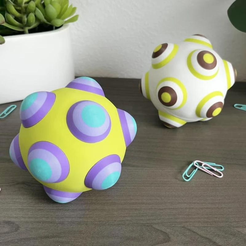 Фото Настольный органайзер с шариками, 3D печатный настольный ящик для хранения ювелирных изделий, скрепки для бумаг, офисные принадлежности, милый красочный подарочный набор для декора стола №4