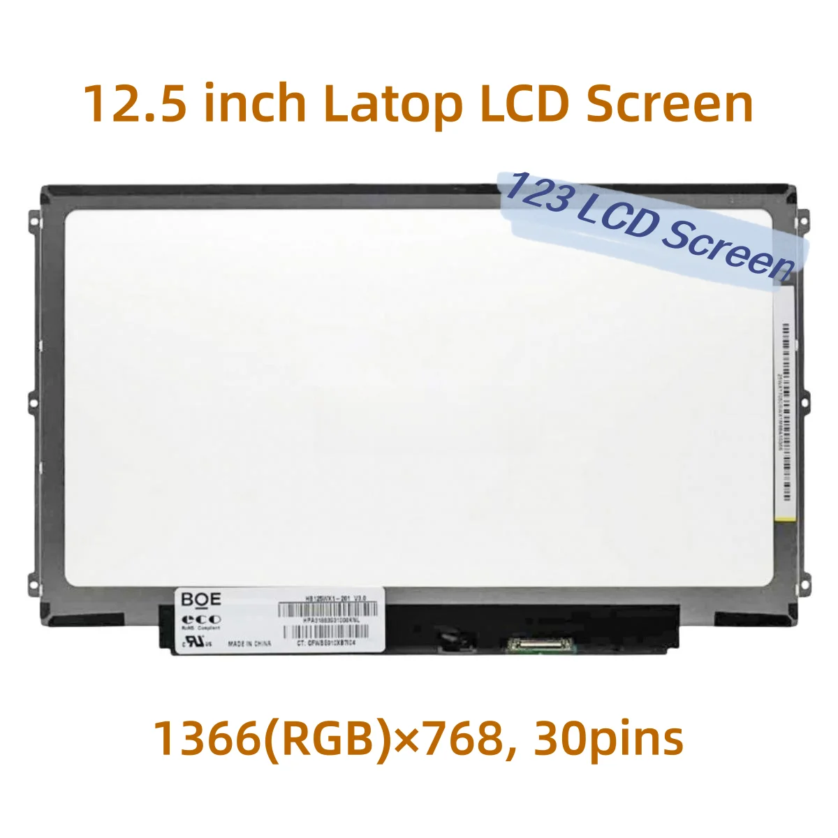 ЖК-экран 12,5 дюйма для ноутбука Dell Latitude E7240, E5250, E7250, 5240 дюйма, LP125WH2, TPF1, HB125WX1-100 1366*768