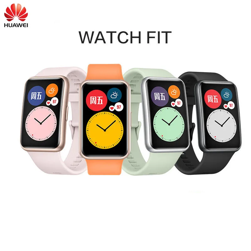

HUAWEI Watch FIT Smart Watch GPS 1.64'' AMOLED Global Version SpO2 10 Days Battery Life GPS 24-Hour Elegant Frosty White