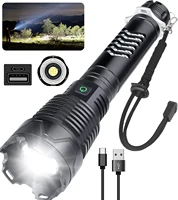 rechargeable led flashlights high lumens 120000 lumen super bright powerful tactical flashlight usb fast charge 5 light modes