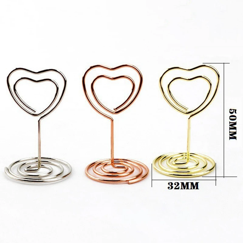 Promotion! Photo Clip Office Decoration Iron Message Card Desk Heart-Shaped Creative |