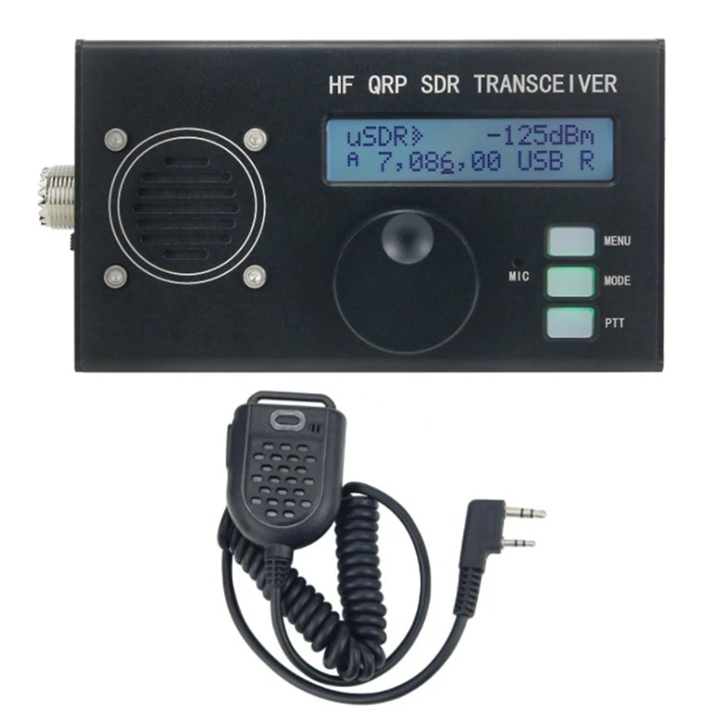 

10W Max USDX 8 Band SDR All Mode USB, LSB, CW, AM, FM HF SSB QRP Transceiver QCX-SSB With Battery And Mic