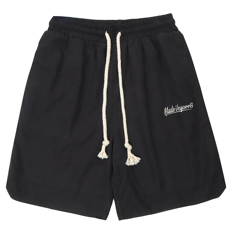 

Summer Men Track Jogger Shorts Hip Hop Letter Embroidery Baggy Sweatpants 2023 Harajuku Streetwear Casual Short Pants Unisex