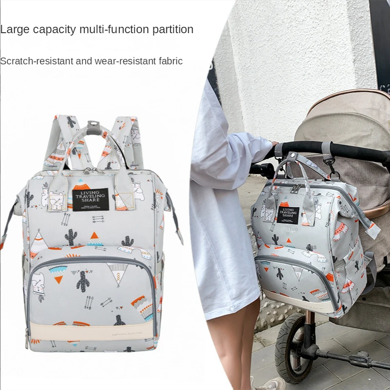 

Baby Diaper Bag Backpack Mommy Pregnant Bag Large Capacity Baby Diaper Package Travel Backpack Mom Breastfeeding Stroller Bag