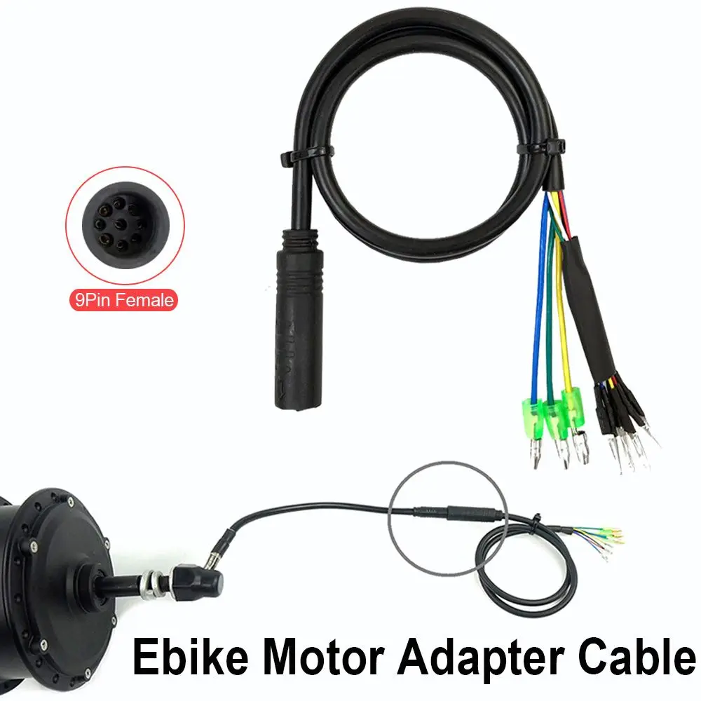

Bicycle Scooter Waterproof Extension Wire E-Bike Motor Adapter Cable Phase Position Hall Sensor 9Pin Female Plug