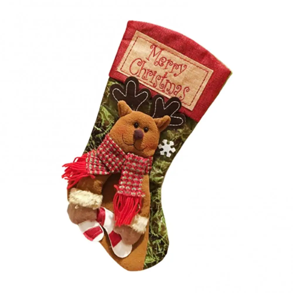 

Мультяшный милый Санта Клаус Снеговик узоры рождественские носки подарок контейнер Декор