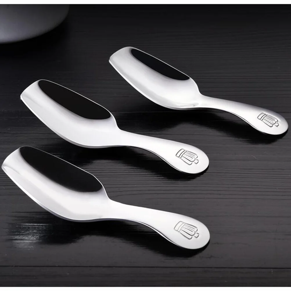 

2pcs Spoon Stainless Steel Useful Creative Flatware Dessert Spoon for Home