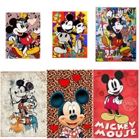 5d diamond embroidery doodle art mickey mouse donald duck diamond painting cross stitch kits for home decoration