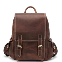 e1 genuine leather men casual backpack large outdoor travel bags