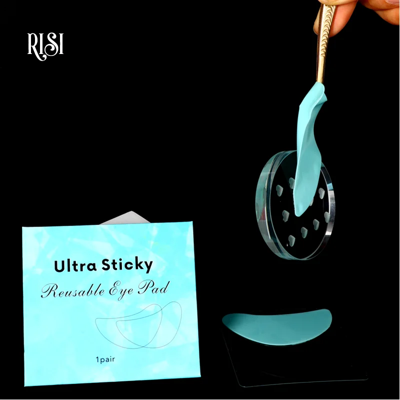RISI Большой размер прочные липкие силиконовые патчи для глаз многоразовые
