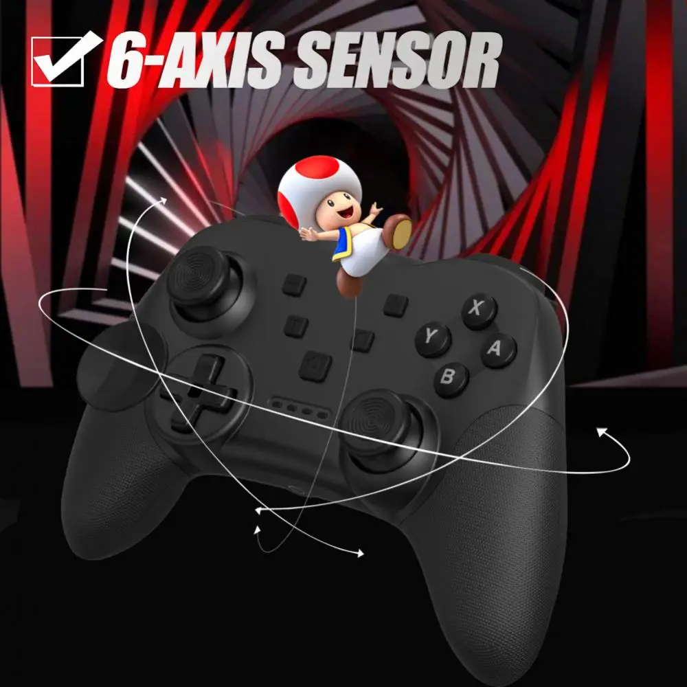 

Controller Black Comfortable Sensitivity Six-axis Gyroscope Function. Adjusted Support Android6.0/ios11.0/pc Wireless Game Board