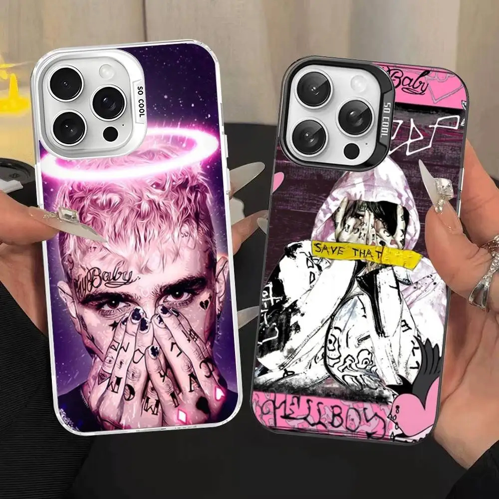 Чехол для телефона Emo Rapper Lil Peep для iPhone 17 16 15 14 11 12 13 Pro Max Plus Pro, цветной, серебристый (art.: 3920d962e767a) - 3920d962e767a