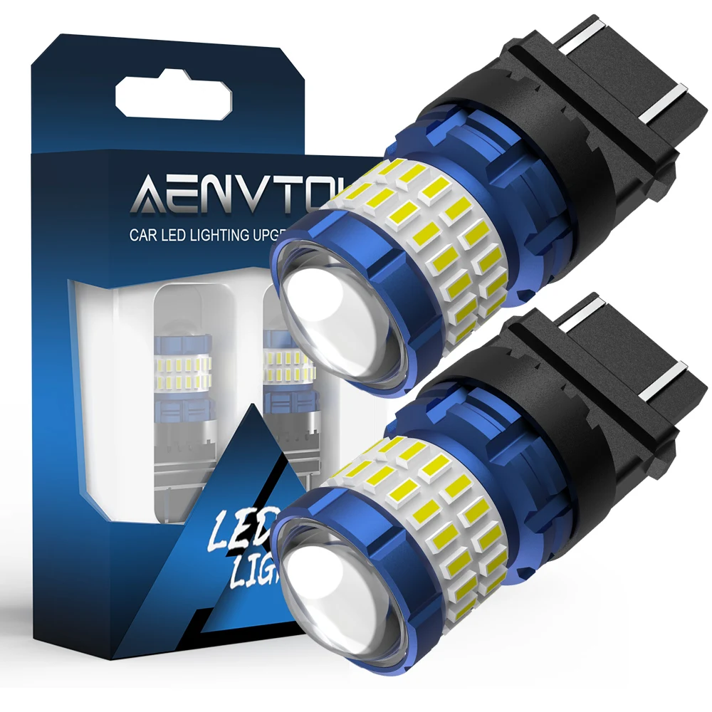 Светодиодная лампа AENVTOL 2x Canbus T25 3156 3157 P27W P27/5W фонари заднего хода дневные ходовые