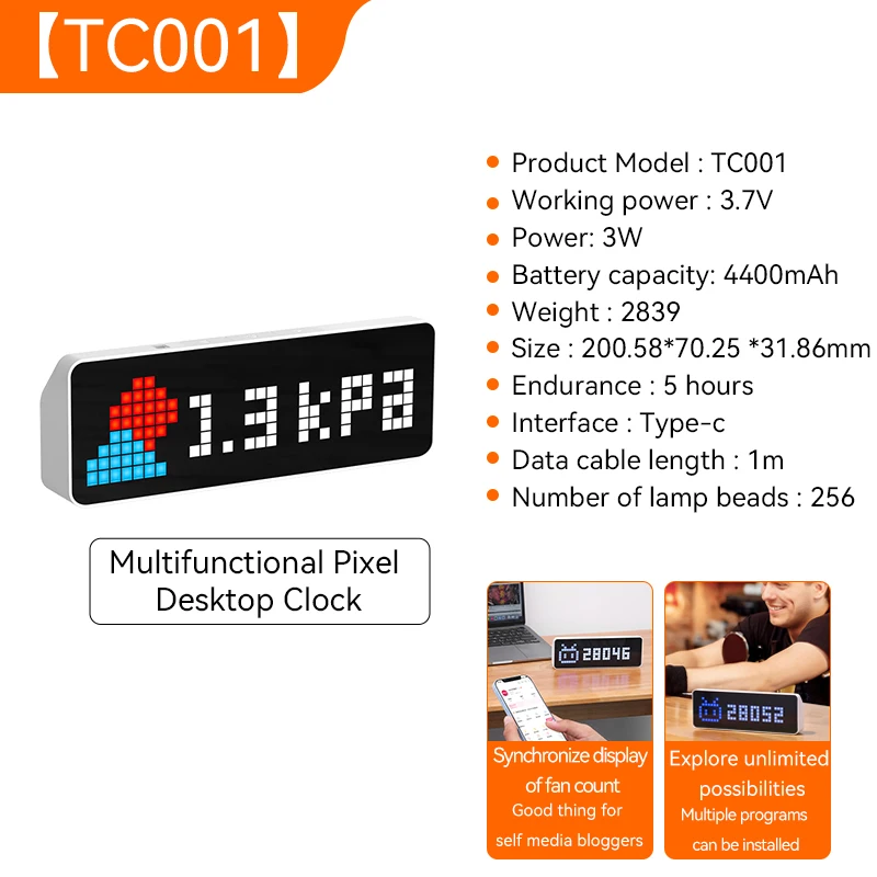 

Ulanzi TC001 умные пиксельные часы