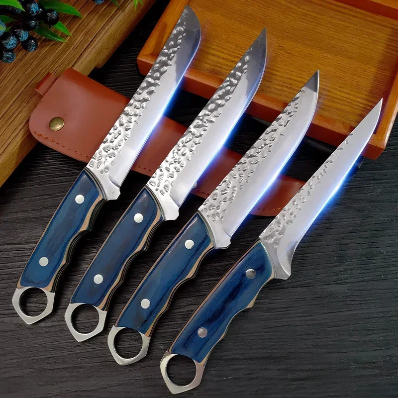 Нож для мясника лезвие из стали кухонные ножи Santoku тесак нарезки мяса овощей