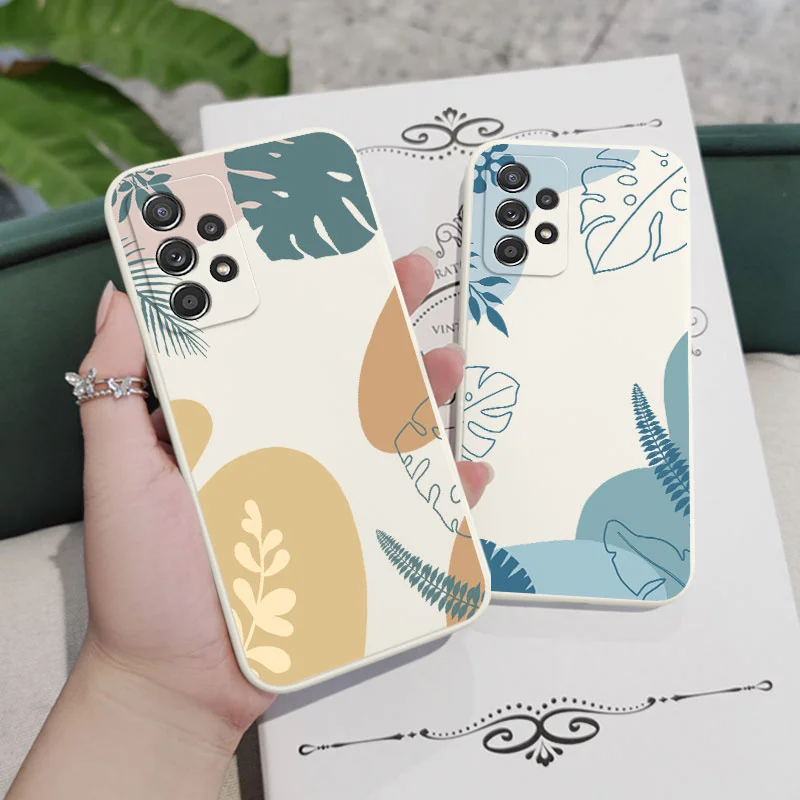 

Fresh Leaves Case For Samsung A73 A53 A33 A23 A13 A03S A72 A71 A52 A52S A51 A42 A41 A32 A31 A22 A21S A12 A02S A02 4G 5G Cover