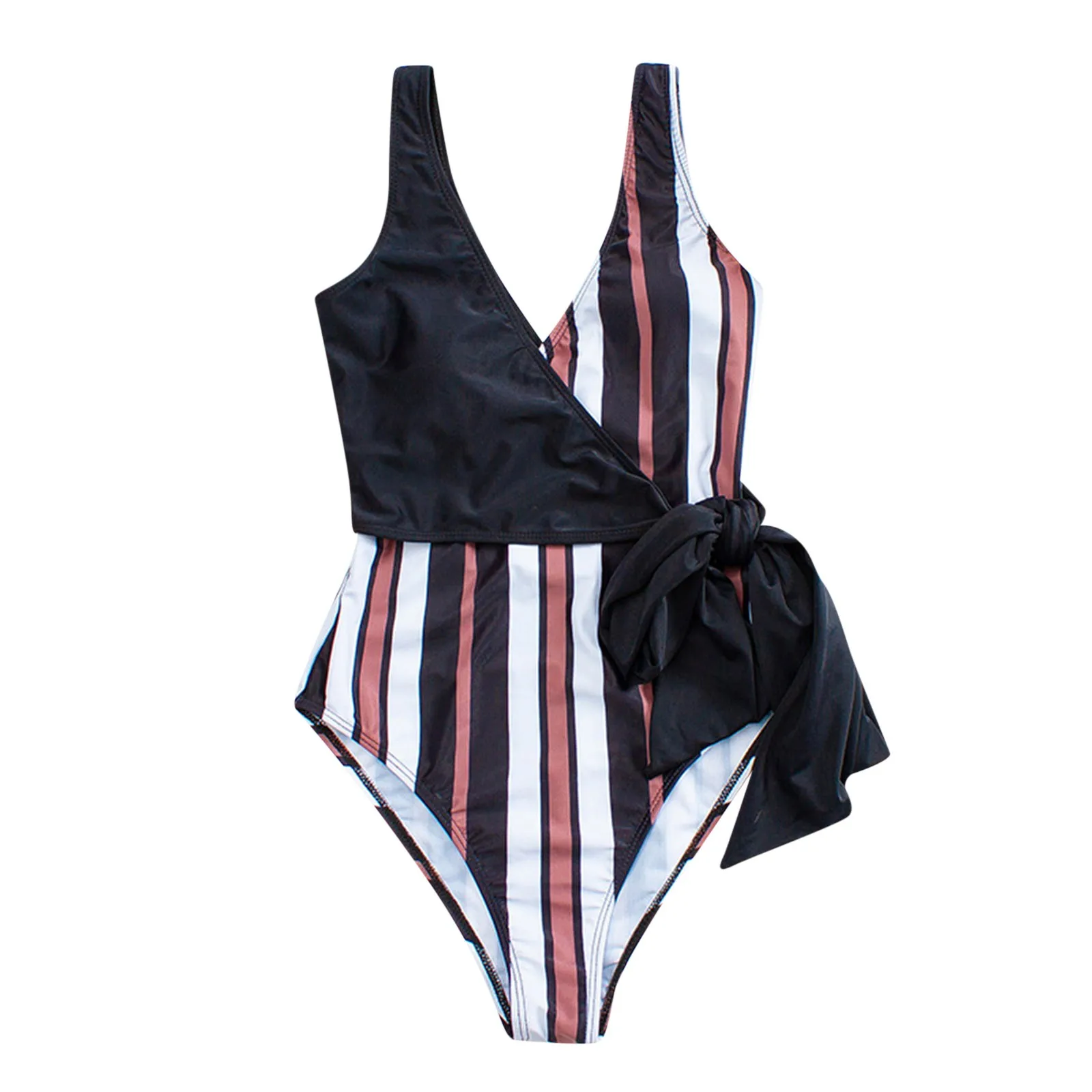 

One-piece Color Swimsuit Floral Sexy Striped Swimsuit Women's Women's Solid Strap Bikini Swimwears one pieces sexy swimsuit
