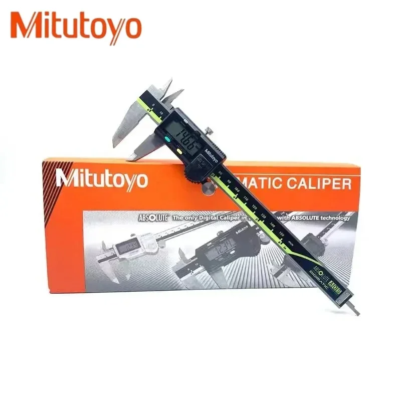 Фото Цифровой штангенциркуль Mitutoyo 500-197-20, 8 дюймов (0-200 мм), дюймы/мм, точность 0,01 мм, электронный измерительный инструмент с ЖК-дисплеем №1