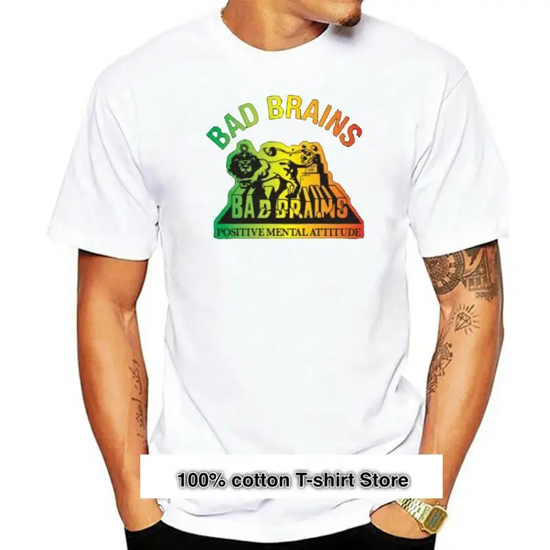 

Camiseta negra para hombre, banda Punk de Bad Brains, Positive Mental Attitude