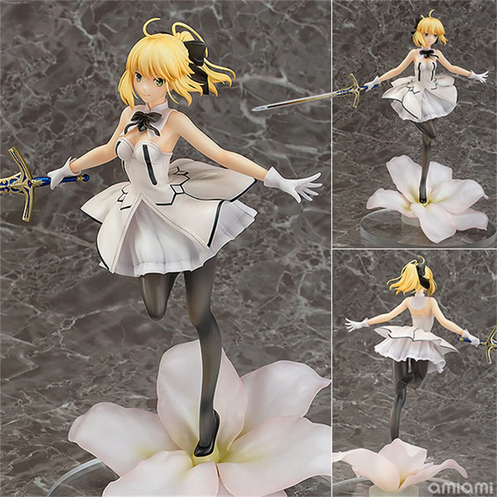 Kawaii Anime Fate/Grand Order Saber/Altria Pendragon Lily with Excalibur 1/7 PVC Action Figure Collection Model Toys Doll Gifts