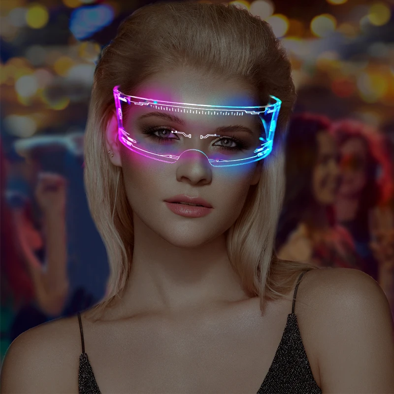 

New Fashion Futuristic Luminous Dance Party Holiday Celebrity Led Light Up Glasses