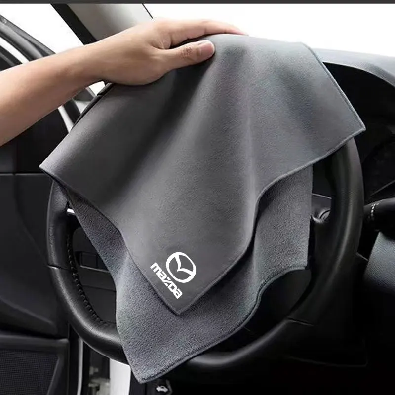 

Car Wash Coral Fleece Towel Cleaning Cloth Soft Edgeless for Mazda 3 bk bl bj bn 323 Axela Atenza CX-4 CX5 CX-7 CX-9 Accessories