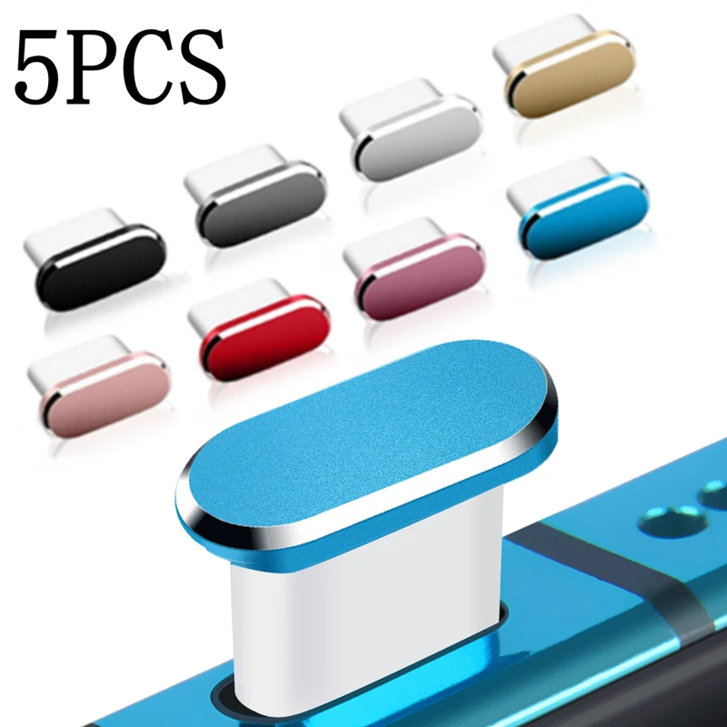 Metal Type-C Dust Plug for USB Type C Charging Port Mobile Phone Dustproof Protector Cover Cap for Samsung Mi Huawei Universal