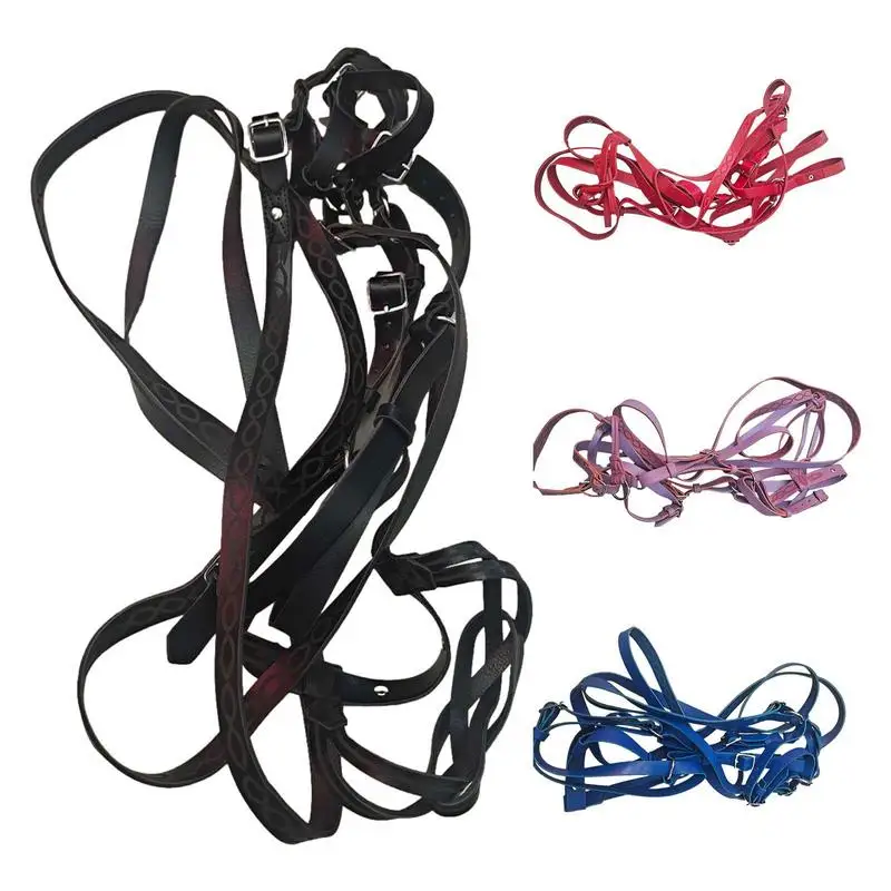 

Horse Halter Heavy Duty Tied Halter Adjustable Horse Safety Halter Comfortable Padded Nylon Horse Halter Universal For Training