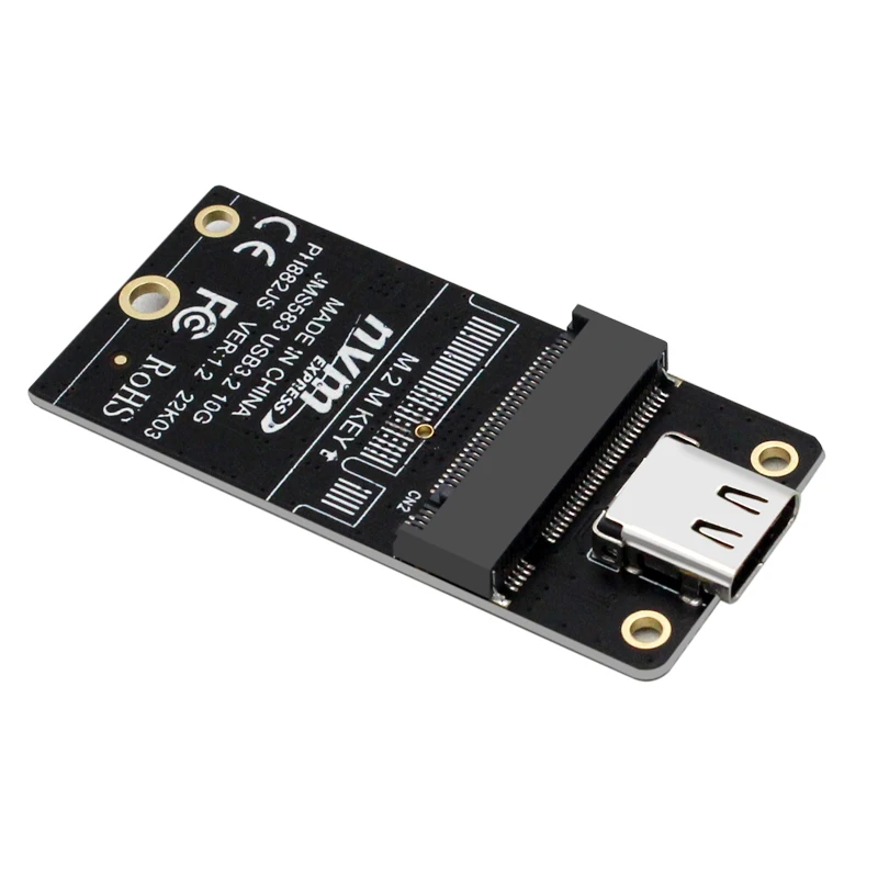 Фото Адаптер NVME USB NVME на USB 3,1 Тип C 10 Гбит/с, подставка M2 PCIE NVME SSD на USB C конвейер JMS583, ключ M для 2230 M.2 NGFF SSD №4
