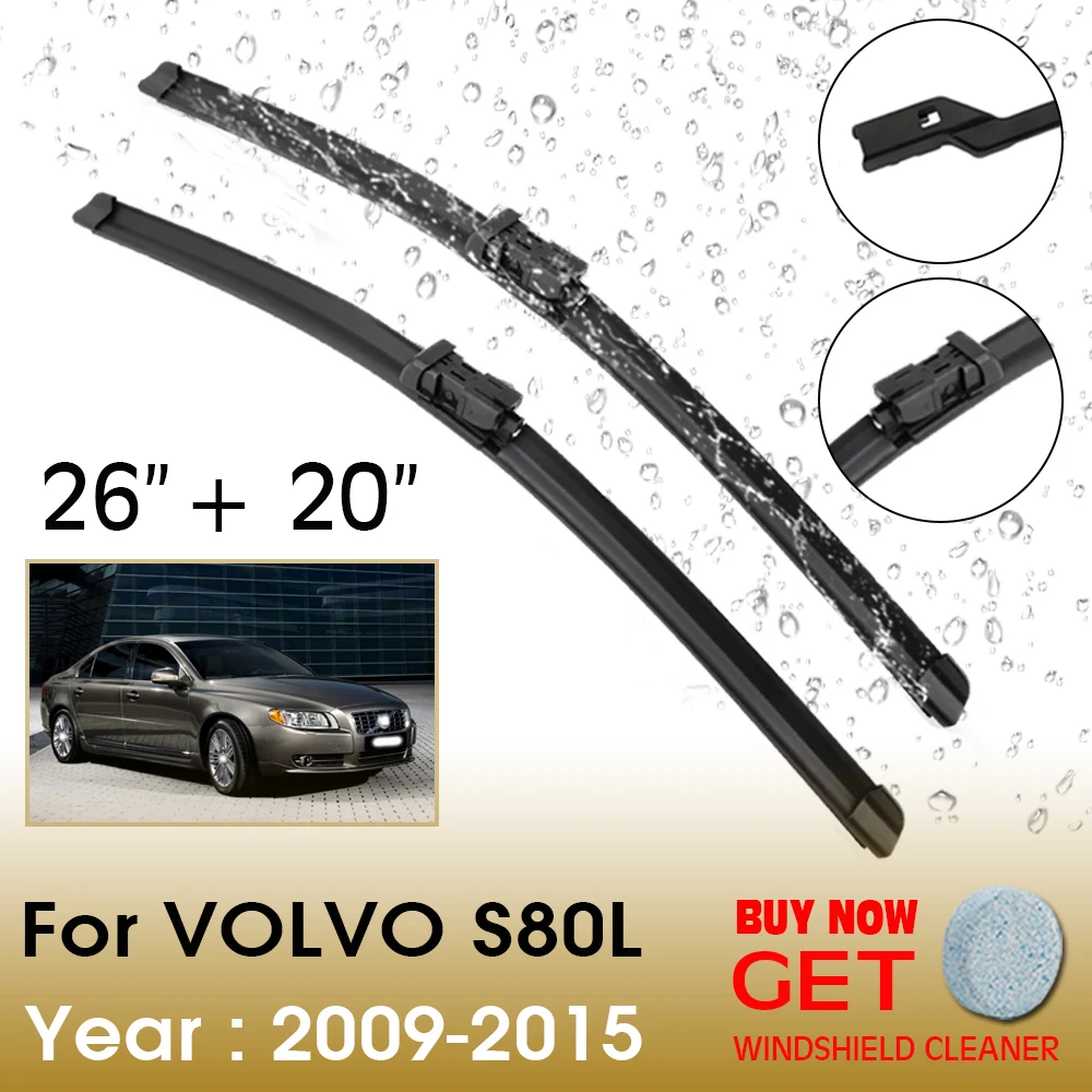 

Щетка стеклоочистителя для VOLVO S80L, стеклоочистители для переднего стекла 26 дюймов + 20 дюймов 2009-2015, аксессуары
