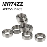 10pcs mr74zz bearing 472 5mm abec 5 deep groove ball miniature mini bearings high precision mr74zz metal shielded ball bearing