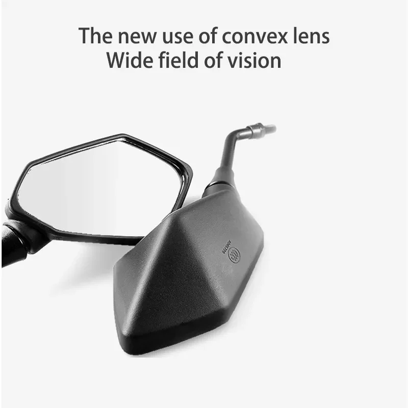 

Motorcycle Rearview Mirror Universal Motorcycle Aluminum Rear View Back Side Convex Mirror black color Carbon Fiber