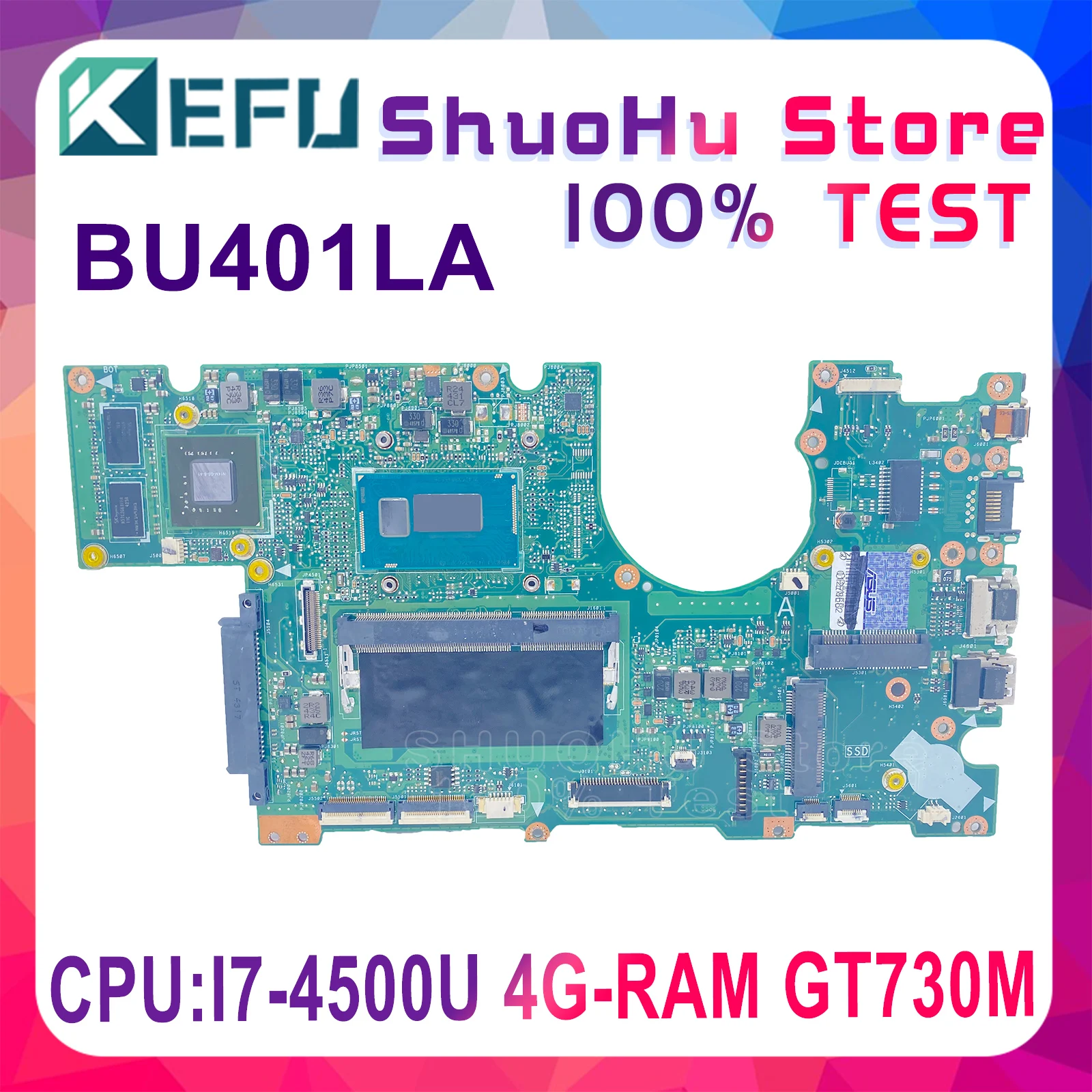 

Ноутбук BU401LA, планшетофон BU401L BU401LAV BU401LG, материнская плата для ноутбука, модель GT730M 100%, функциональная работа